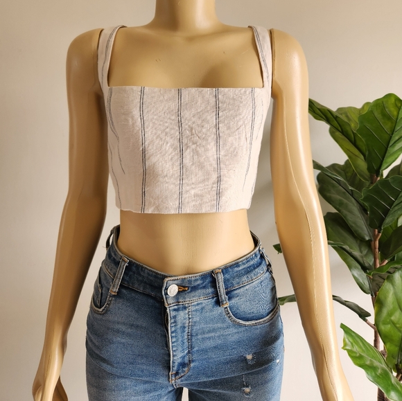 Reformation Tops - Reformation Linen Lorin Top Cream Color Size M Cream Color Spring
